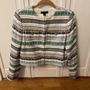 Ann Taylor Women's Multicolor Striped Jacket.
